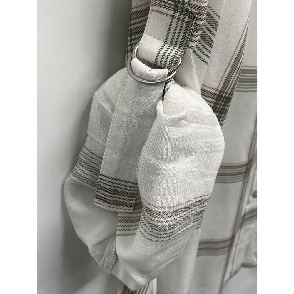 Jane + Delancey Women’s Button Front Top White Plaid Green Classic Neutral Sz 2x - Picture 7 of 8